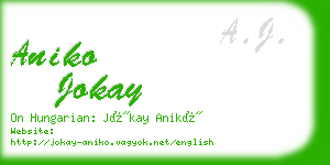 aniko jokay business card